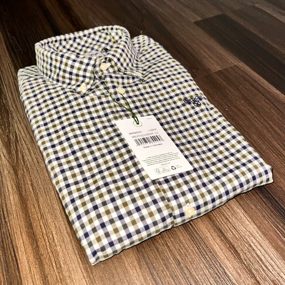 Barbour Men’s Finkle Tailored Shirt - Olive: Size Medium - Picture 2 of 6